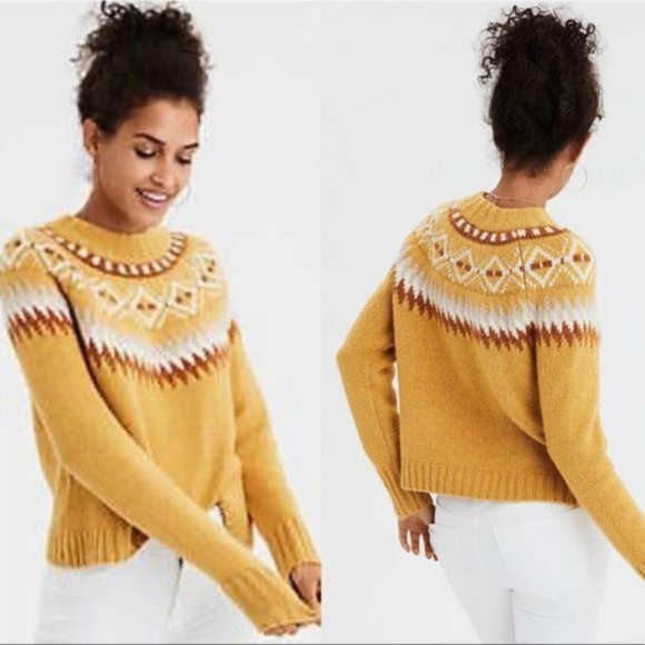 ae fair isle pullover sweater